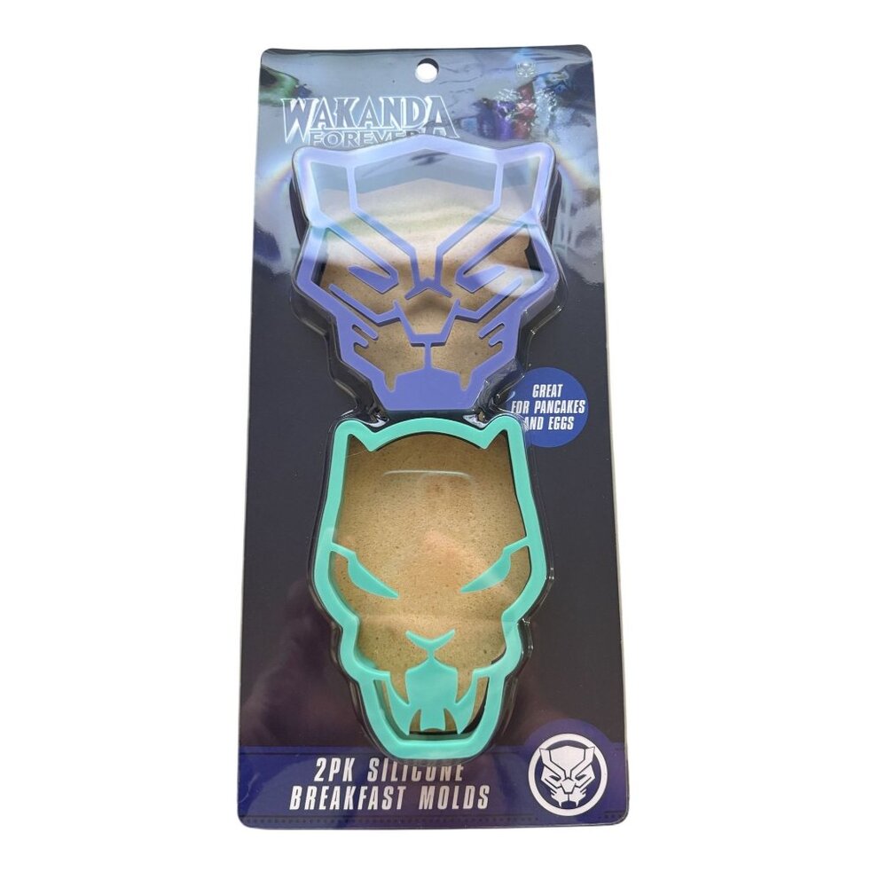 Wakanda Forever 2-Pack Silicone Breakfast Molds For Pancakes & Eggs